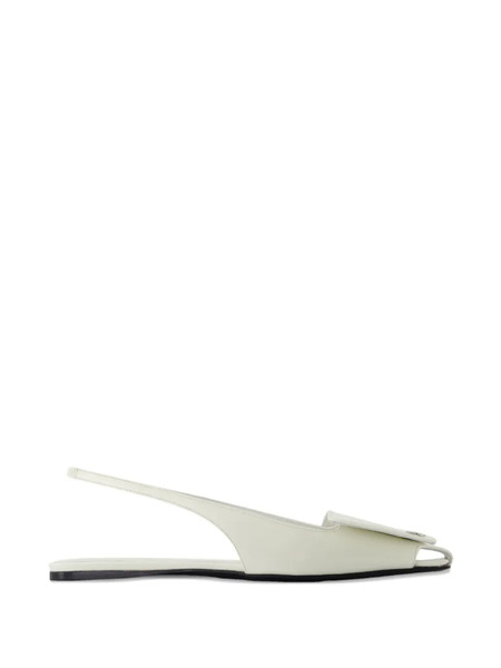  Courrèges Fold Square Toe Sandals - White 