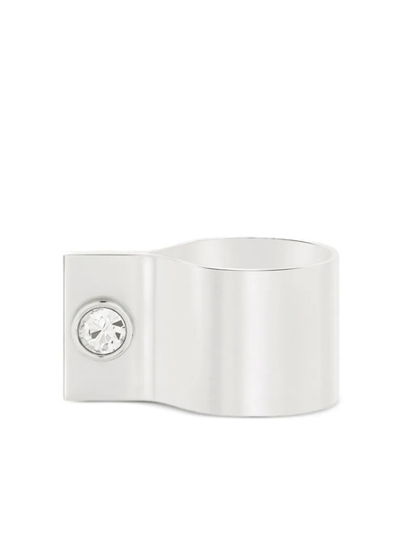  Courrèges Fold Strass Ring - Silver 