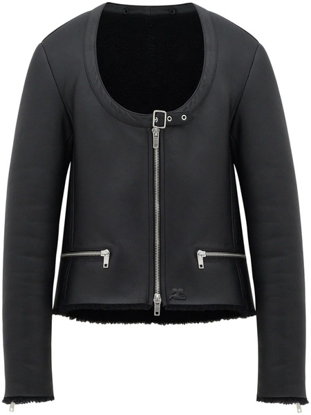  Courrèges Holistic Shearling Jacket - Black 