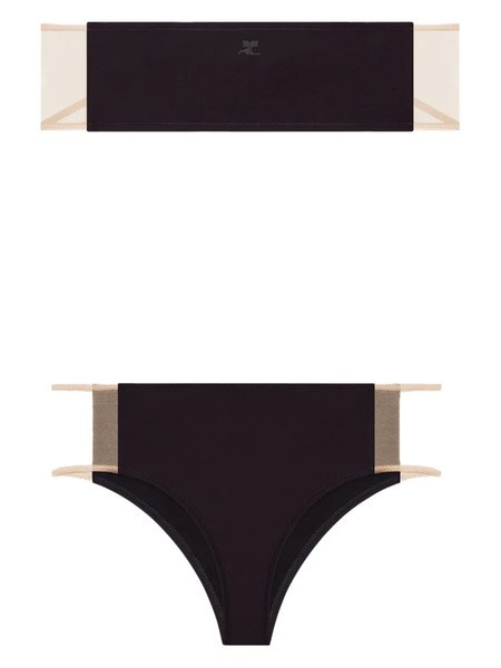  Courrèges Illusion Bikini Set - Black 
