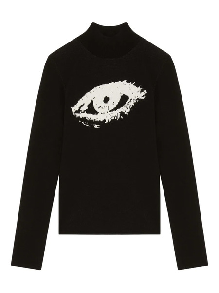  Courrèges Jacquard Sweater - Black 
