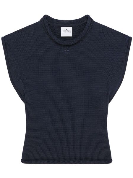  Courrèges Knitted Top - Black 