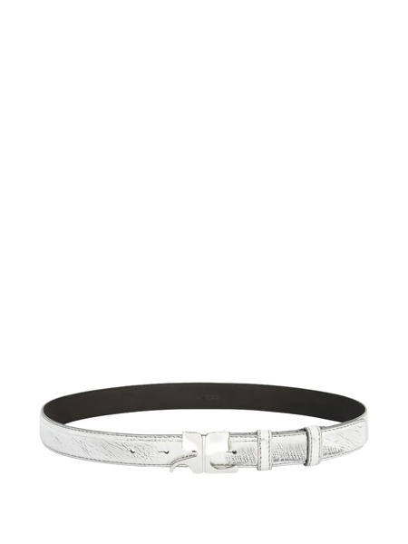  Courrèges Leather Belt - Silver 
