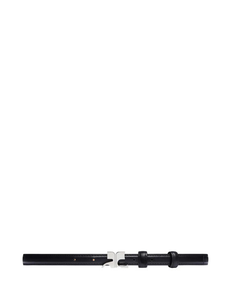  Courrèges Leather Buckle Belt - Black 
