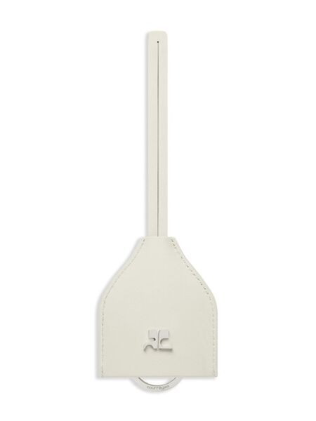  Courrèges Leather Keyring - White 