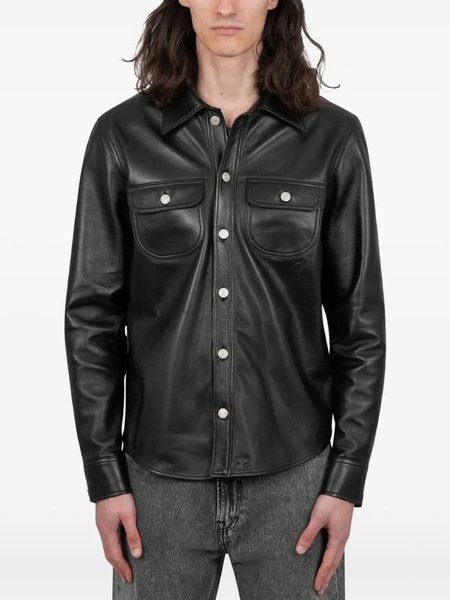  Courrèges Leather Shirt - Black 
