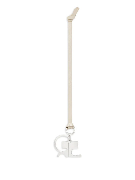  Courrèges Logo Charm Keyring - Neutrals 