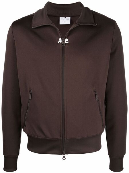  Courrèges Logo-patch Bomber Jacket - Brown 