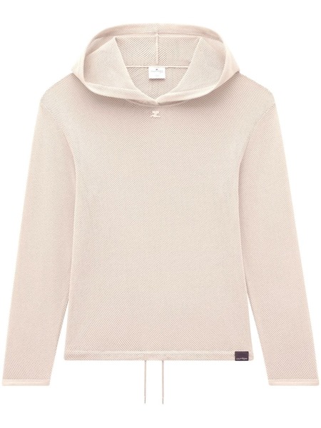  Courrèges Logo-patch Mesh Jumper - Neutrals 