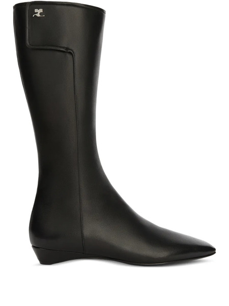  Courrèges Logo-plaque Boots - Black 
