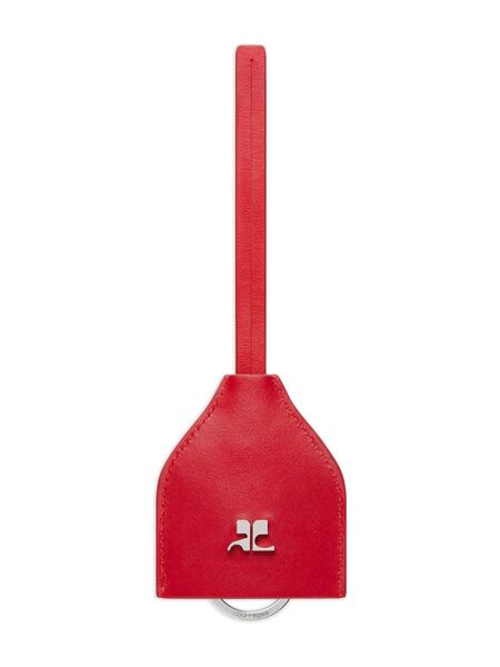  Courrèges Logo-plaque Keyring - Red 