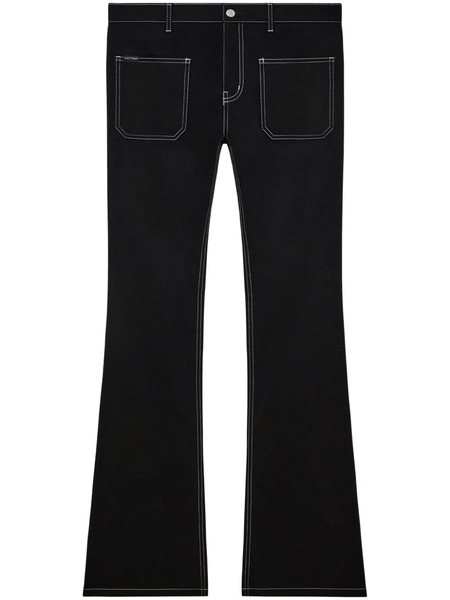  Courrèges Low-rise Bootcut Jeans - Black 