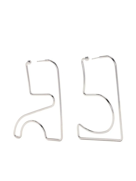  Courrèges Maxi Ac Geometric-shape Earrings - Silver 