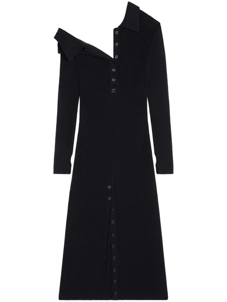  Courrèges Multi-button Midi Dress - Black 