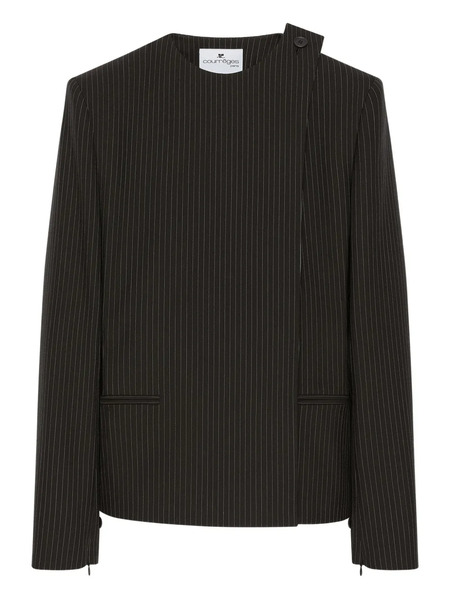  Courrèges Pinstriped Blazer - Black 