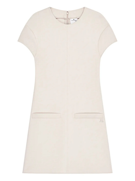  Courrèges Pocket Mini Dress - Neutrals 