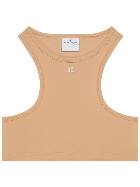  Courrèges Racerback Crop Top - Neutrals 