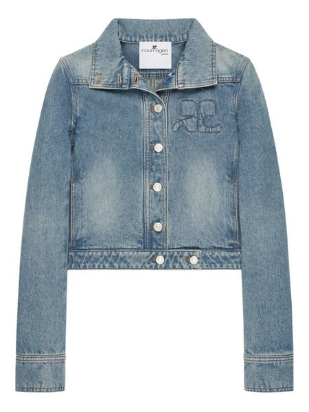  Courrèges Reedition Embroidered Denim Jacket - Blue 