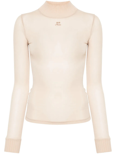  Courrèges Reedition Mesh Top - Neutrals 