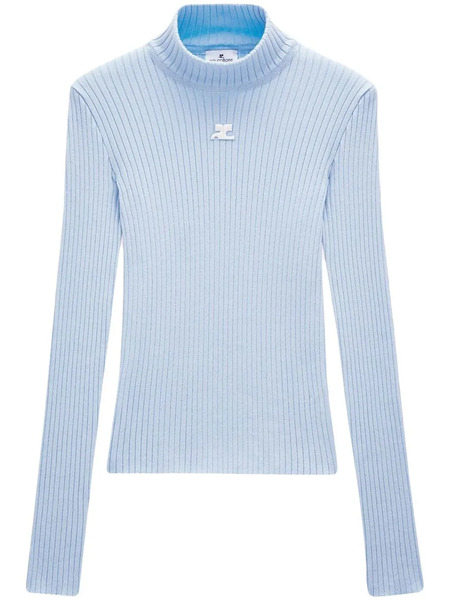  Courrèges Reedition Ribbed Sweater - Blue 