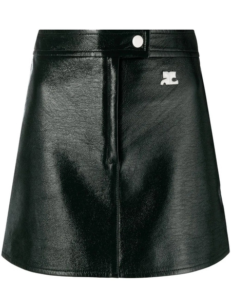  Courrèges Reedition Vinyl Skirt - Green 