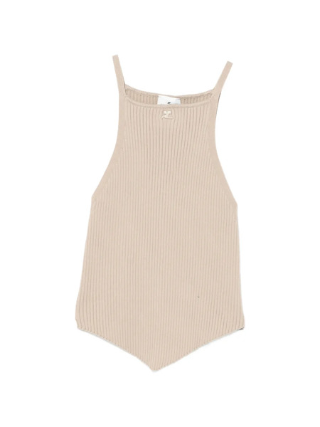  Courrèges Ribbed Tank Top - Neutrals 