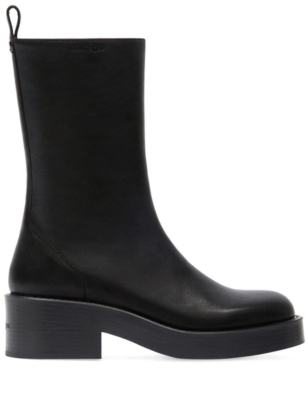  Courrèges Rider Leather Boots - Black 
