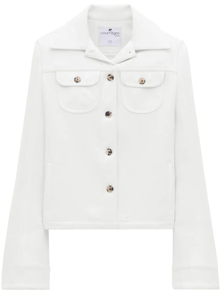  Courrèges Single-breasted Twill Jacket - White 