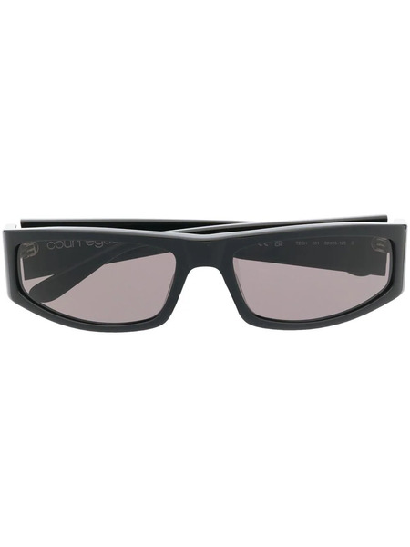  Courrèges Slim Regtangular Sunglasses - Black 