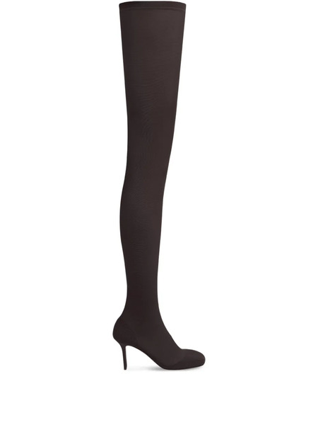  Courrèges Square-toe Mesh Boots - Brown 