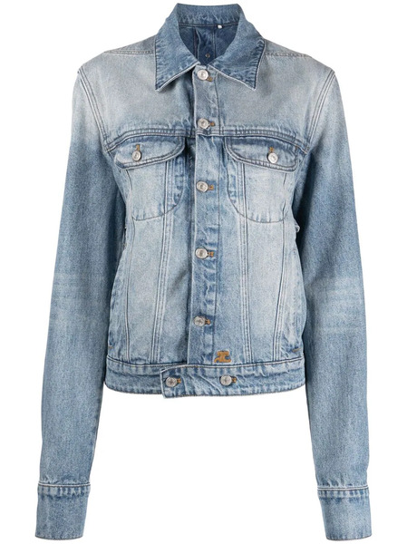  Courrèges Strap-embellished Denim Jacket - Blue 