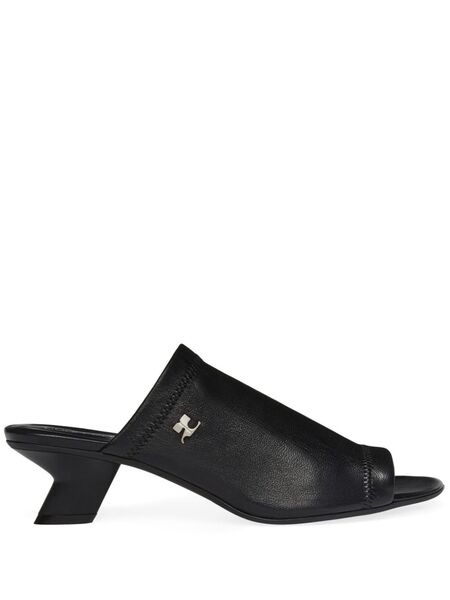  Courrèges Wet Stretch Mules - Black 