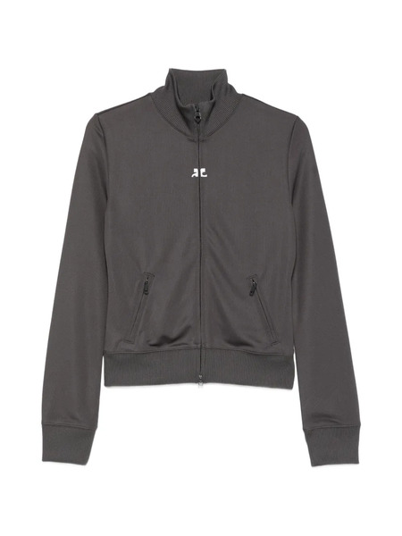  Courrèges Zip Logo Sweatshirt - Grey 