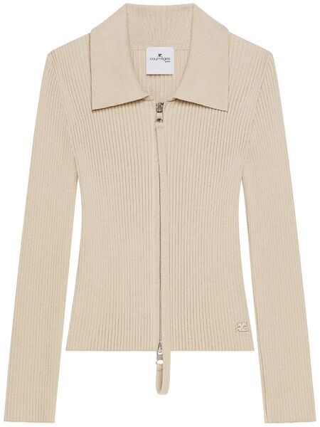  Courrèges Zip-up Cardigan - Neutrals 