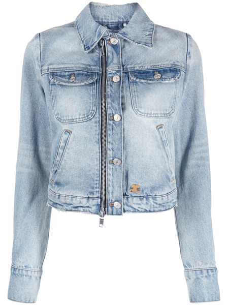  Courrèges Zip-up Denim Jacket - Blue 