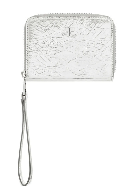  Courrèges Zipped Compact Wallet - Silver 