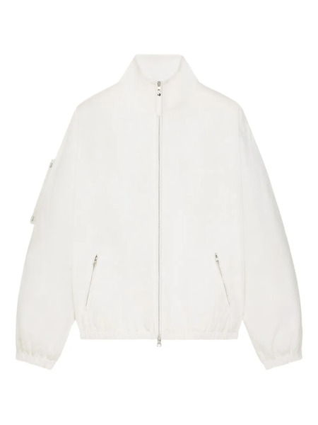  Courrèges Zippered Cropped Jacket - White 