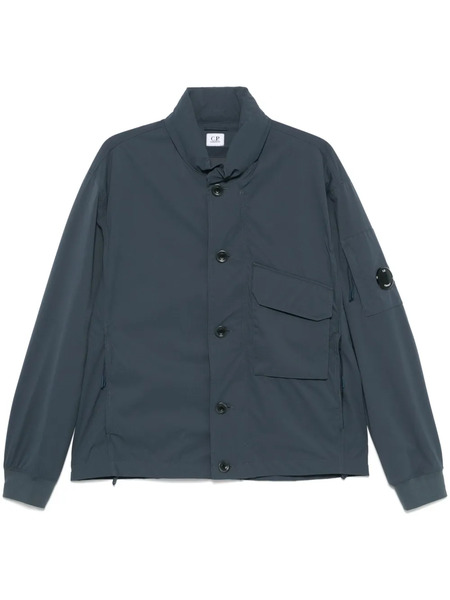  C.p. Company Button Hooded Jacket - Blue 