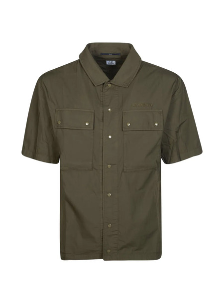  C.p. Company Buttoned Short-sleeve Shirt Jacket - Green 