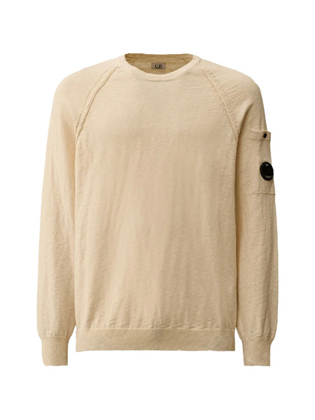  C.p. Company Crew-neck Lens Raglan Sweater - Neutrals 