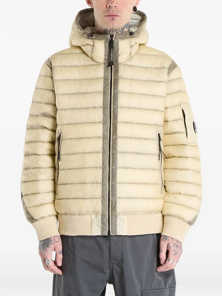  C.p. Company Hooded Puffer Bomber Jacket - Neutrals 