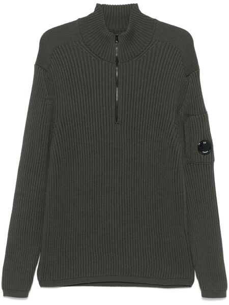 C.p. Company Lens-detail Sweater - Green 