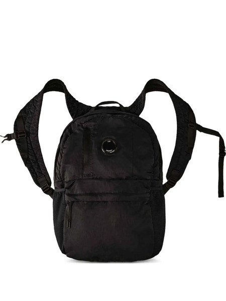  C.p. Company Logo Patch Backpack - Black 