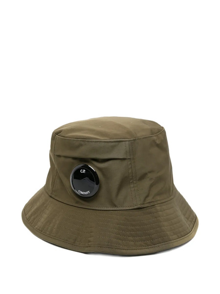  C.p. Company Logo-patch Bucket Hat - Green 