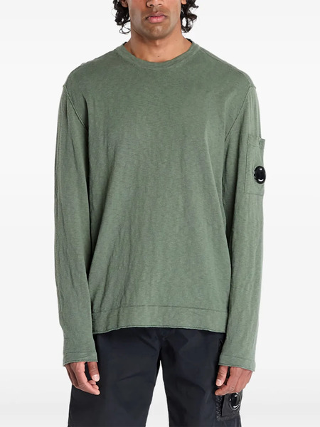  C.p. Company Logo-patch Sweatshirt - Green 