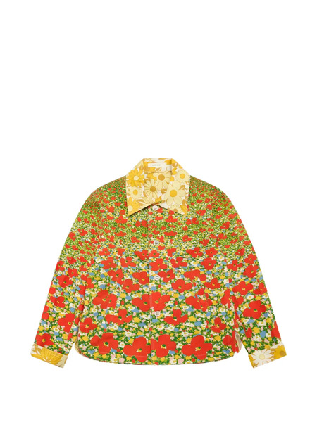  Craig Green Floral-pattern Shirt Jacket - Red 