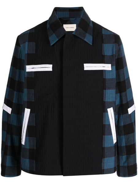  Craig Green Plaid-pattern Worker Jacket - Blue 