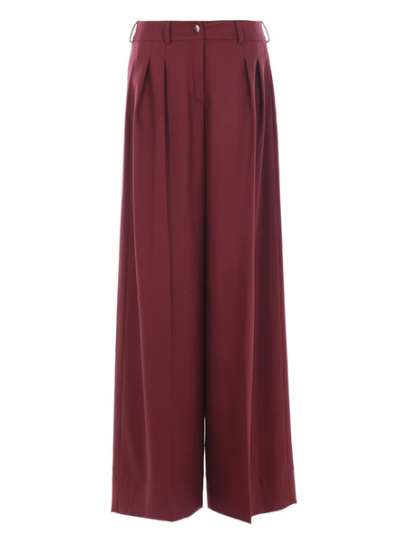  Crida Pleated-front Flap-pocket Trousers - Red 