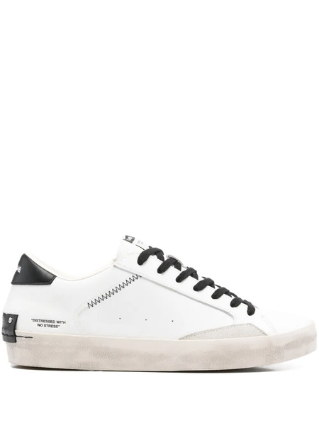  Crime London Distressed Sneakers - White 