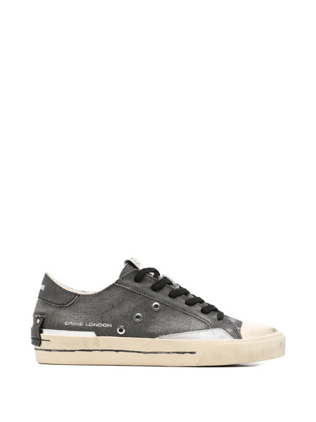  Crime London Recut Leather Sneakers - Grey 